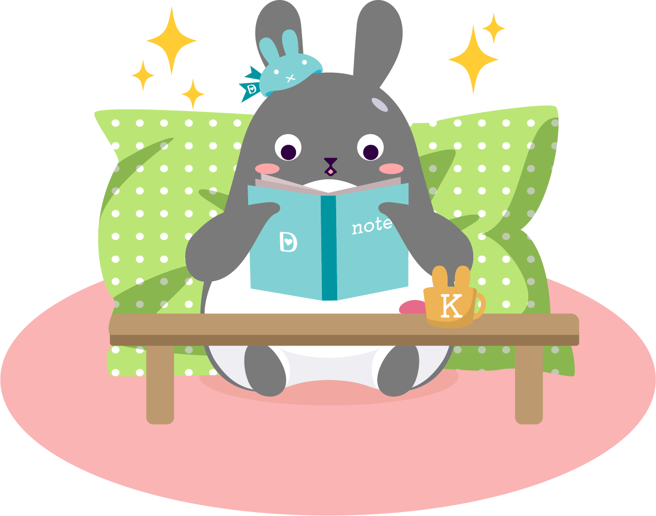 noteを読んでいる挿絵